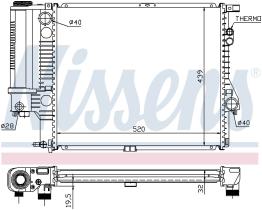 Nissens 60607A - RADIA BMW S5 E39 520I/523I/528I M/A (9/95>9/98)