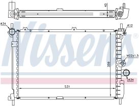 Nissens 63278A - RADIADOR VAUXHALL ASTRA F(91-)1.7 T