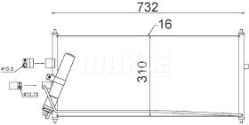 Hella 8FC351302521 - CONDE NISSAN ALMERA II 1.5/2.2DCI/TINO/PRIMERA P12 1.9/2.2DC