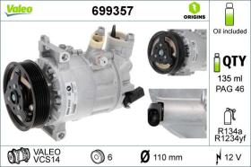 Valeo 699357 - COMPR VAG (VALEO/ZEXEL) R134A