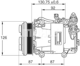 Mahle ACP54000P - COMPR FORD FOCUS II 1.6TDCI(04>)C-MAX(07>)MAZDA 3 1.6DI(04>)