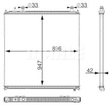 Mahle CIR11000P - RBAJA MAN TGS/TGX (RAD. BAJA TEMPERATURA)