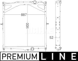 Mahle CR1556000P - RADIA VOLVO V.I. FH12/FH16 (93>) 900*900*48 (COMPLETO)