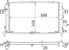 Mahle CR1687000S - RADIA OPEL ASTRA H 1.3/1.7/1.9CDTI (10/05>)