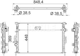 Mahle CR1748000S - RADIA FORD MONDEO IV/GALAXY/VOLVO V70/S80 2.4D