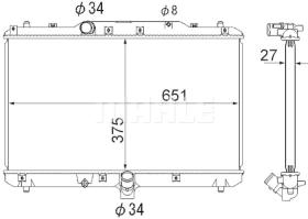 Mahle CR1872000S - RADIA SUZUKI SX4 1.9 DDIS/FIAT SEDICI 1.9D MJET (06>)