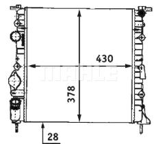 Mahle CR528000S - RADIA RENAULT KANGOO 1.2I -AC (99>) NISSAN KUBISTAR 1.2I -AC