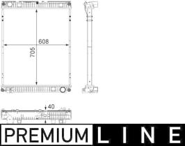 Mahle CR784000P - RADIA MAN TGL (04-05>) TGM (05-06>) 705*608*40