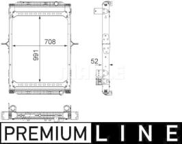 Mahle CR891000P - RADIA RVI PREMIUM 2 (10-05>) 991*708*52