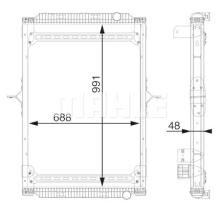 Mahle CR891000S - RADIA RVI PREMIUM 2 (10-05>) 991*708*52