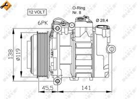 NRF 32053 - COMPR MB W202/W210/W140/SLK R170/VITO/SPRINTER