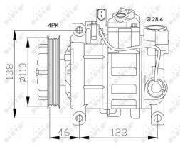 NRF 32105 - COMPR AUDI A4/A6 2.5 TDI /ALLROAD/RS6 (00>)