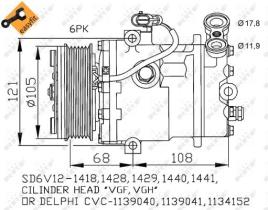 NRF 32172 - COMPR OPEL ASTRA G/COMBO