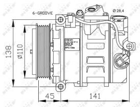 NRF 32214 - COMPR MB W211/W203/W204/W220