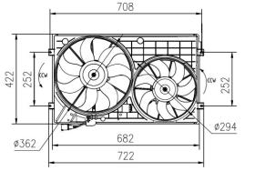 NRF 47394 - VENTI AUDI A3 II (5/03) VW GOLF V/VI (1/04>) 675X420