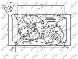 NRF 47754 - VENTI VOLVO V60 2.0D (10>)