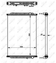 NRF 509725 - RADIA RVI PREMIUM 2 (10-05>) 991*708*48 SIN LATERALES