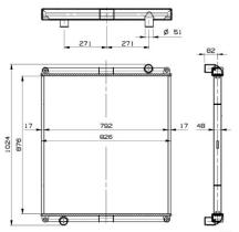 NRF 509921 - RADIA VOLVO V.I. B12M BUS 876*807*52