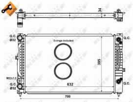 NRF 529504 - RADIA AUDI A4 /VW PASSAT IV 1.6/1.8/1.9TDI (96>) AUT.