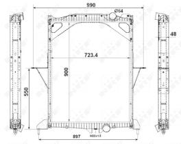 NRF 529701 - RADIA VOLVO V.I. FM9/FM12 (98>) FMX (10>) 900*740*48