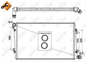 NRF 53813 - RADIA AUDI A3 II/VW GOLF V/PASSAT VII 1.9TDI 105CV. (05>)