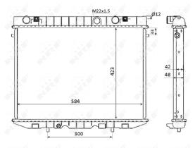 NRF 53947 - RADIA OPEL FRONTERA A 2.3TD/2.8TD (91>98)