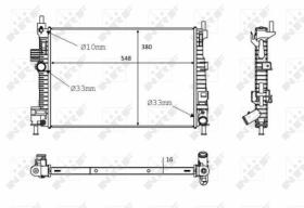 NRF 58289 - RADIA FORD FOCUS C-MAX II 1.6TDCI (12/10>) MAZDA 3 1.6 CD