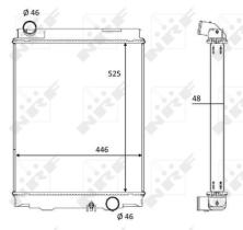 NRF 59053 - RADIADOR ALU BRAZED FUSO CANTER 08/