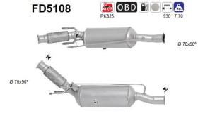 AS FD5108 - FILTRO DPF PEUGEOT 5008 2.0TD HDI