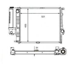 Ordoñez 2060200 - RADIA BMW S5 E34 518I/520I/525I 24V MAN.
