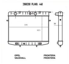 Ordoñez 2060208 - RADIA OPEL FRONTERA A 2.0I 16V/2.4I (91>)