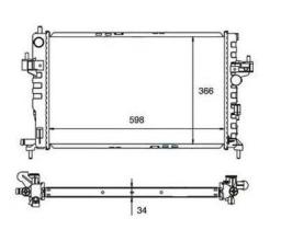 Ordoñez 2060213 - RADIA OPEL CORSA C 1.7D/DTI +/-AC (9/00>) A/S