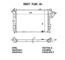 Ordoñez 2060217 - RADIA OPEL VECTRA A 1.7 DIESEL/1.8/2.0 -AC MAN.