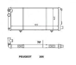 Ordoñez 2060258 - RADIA PEUGEOT 205 DIESEL -AC/1.9GTI -AC