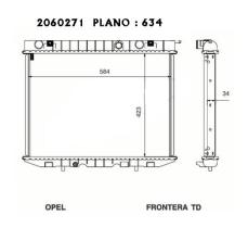 Ordoñez 2060271 - RADIA OPEL FRONTERA A 2.8 TD (10/94-9/98>)