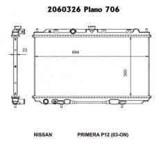 Ordoñez 2060326 - RADIA NISSAN PRIMERA III P12/W12 1.9DCI (04-02>)