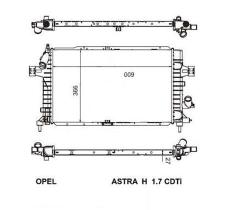 Ordoñez 2060339 - RADIA OPEL ASTRA H 1.3/1.7/1.9CDTI (10/05>)