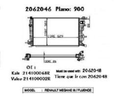 Ordoñez 2062046 - RADIA RENAULT MEGANE III/FLUENCE 1.5DCI (11/08>)