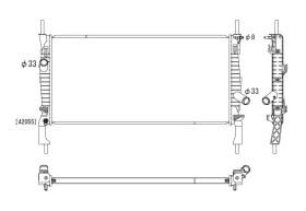 Ordoñez 2064106 - RADIA FORD TRANSIT VII 2.2TDCI/2.4TDCI/2.3I 16V +AC (06>)