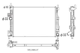 Ordoñez 2064114 - RADIA FORD FOCUS C-MAX II 1.6TDCI (12/10>) MAZDA 3 1.6 CD