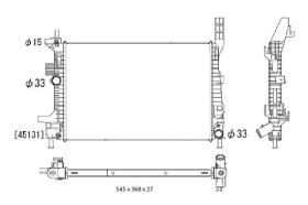 Ordoñez 2064116 - RADIA FORD FOCUS III/C-MAX 1.5/1.6 TDCI(11>) TRANSIT/TOURNEO