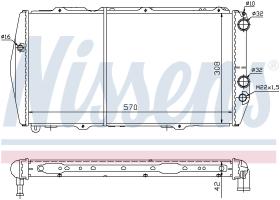 Nissens 604551 - RADIADOR AUDI 100 (C2)(76-)2.0