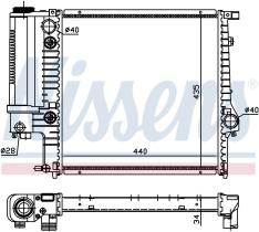 Nissens 60613A - RADIADOR BMW 3 E36(90-)325 I