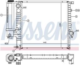 Nissens 60623 - RADIADOR BMW Z3 E36(95-)1.9  I