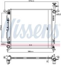 Nissens 606428 - RADIADOR KIA SORENTO III(UM)(14-)2.