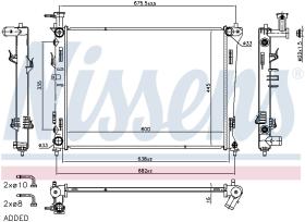 Nissens 606475 - RADIADOR KIA FORTE(08-)1.6 I 16V