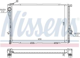 Nissens 60648 - RADIADOR BMW 7 E38(94-)740 I