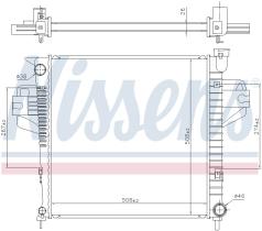 Nissens 606555 - RADIADOR JEEP LIBERTY(KJ)(02-)3.7 I