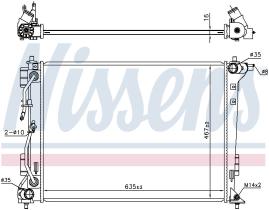 Nissens 606604 - RADIADOR HYUNDAI TUCSON(TL)(15-)1.6