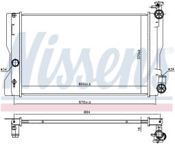 Nissens 606663 - RADIADOR TOYOTA WISH(E20)(09-)1.8